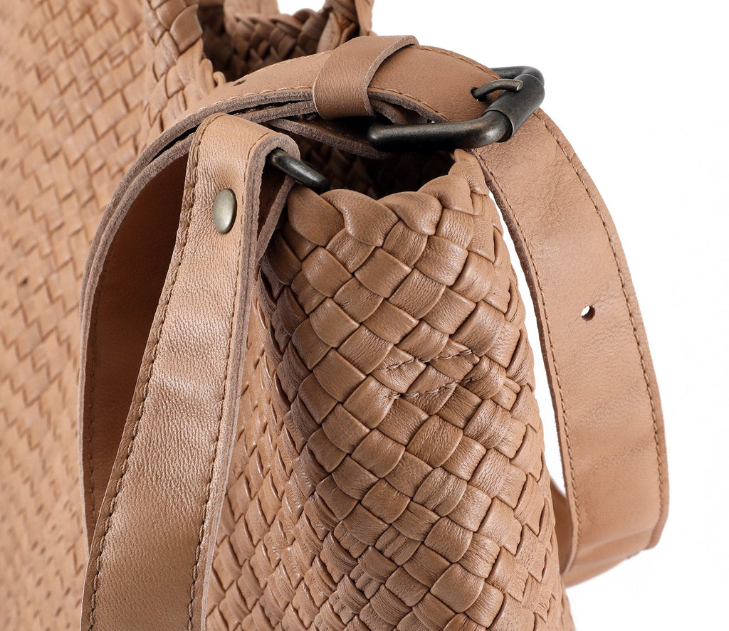 HAND WOVEN LEATHER BAG